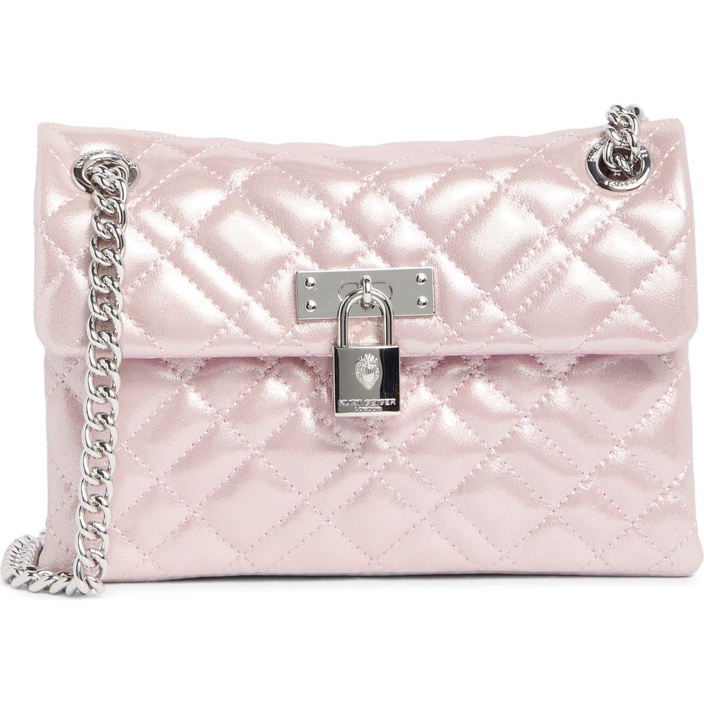 Kurt Geiger London Mini Brixton Lock Leather Bag In Light/pastel Pink