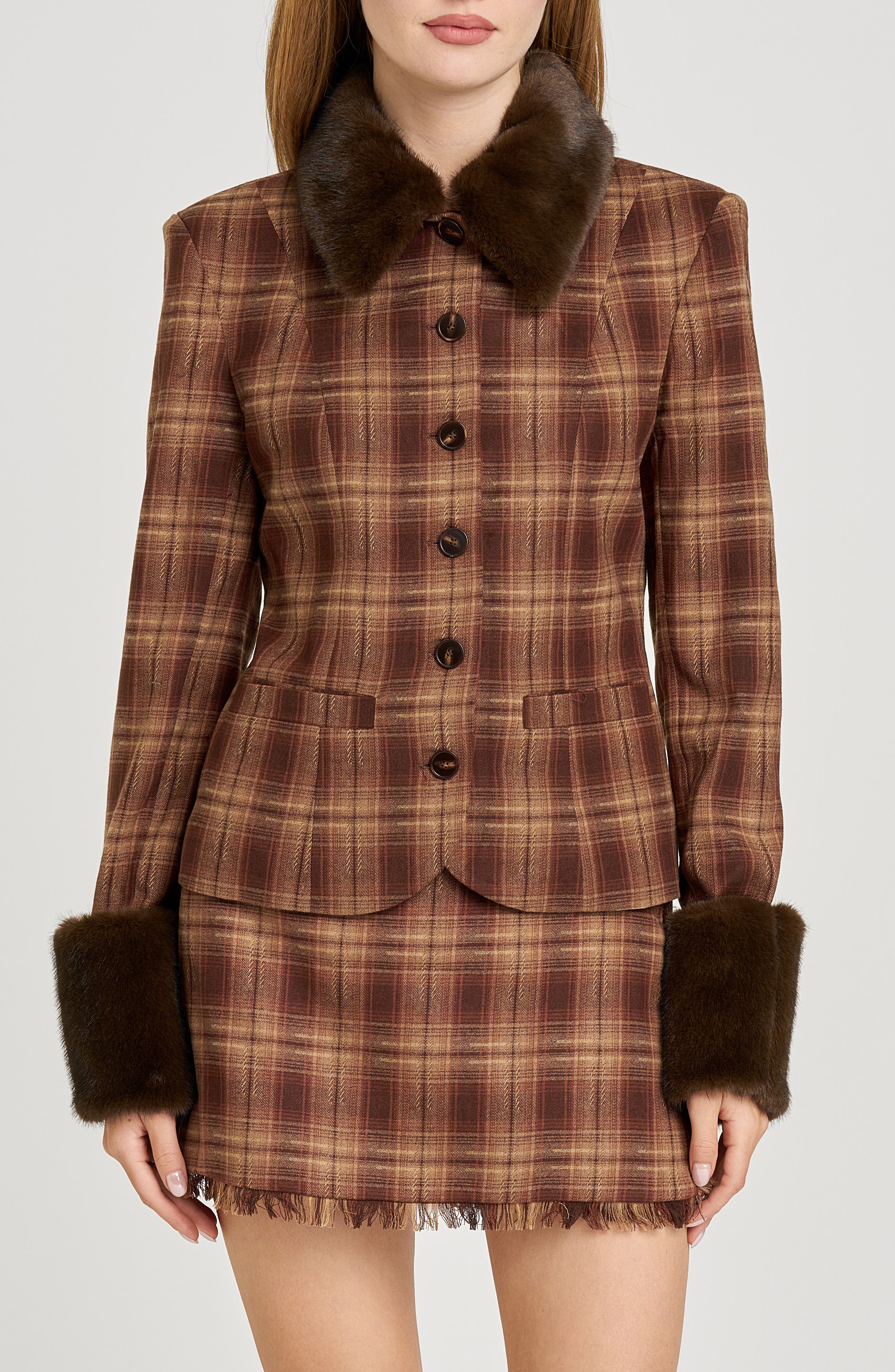 WAYF x Sara Walker Emily Faux Fur Jacket