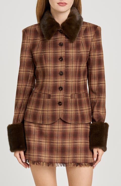 x Sara Walker Emily Faux Fur Jacket