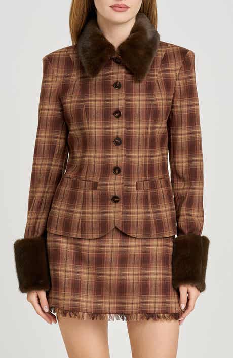 WAYF x Sara Walker Emily Faux Fur Jacket