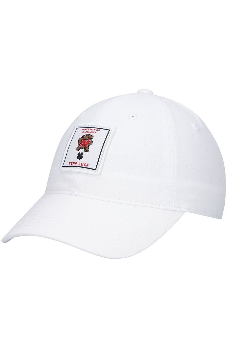 Black Clover Men's White Maryland Terrapins Dream Adjustable Hat, Main, color, 
