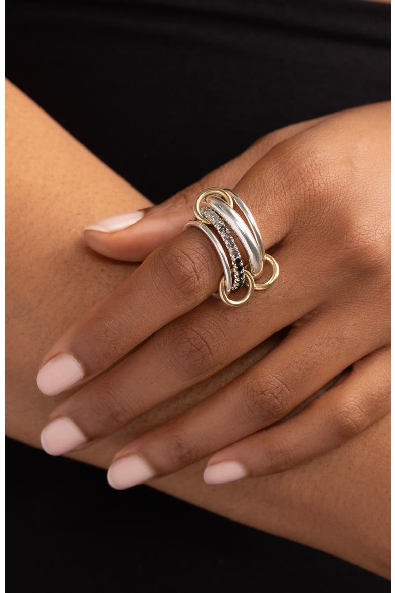 Janssen Linked Ombré Diamond Ring, Alternate, color, SILVER