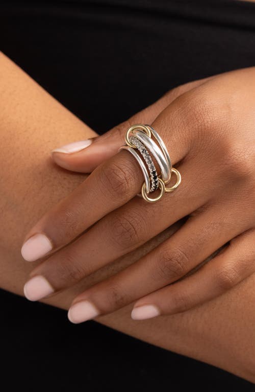Spinelli Kilcollin Janssen Linked Ombré Diamond Ring In Metallic
