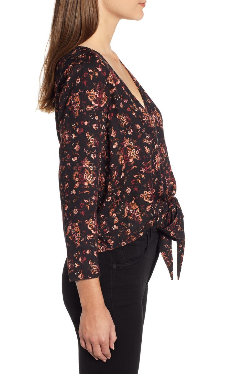 Hinge Tie Front Top, Alternate, color,