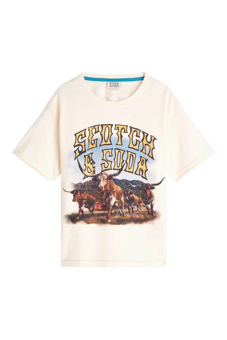 Kids' Western Graphic T-Shirt, Main, color, EGGNOG