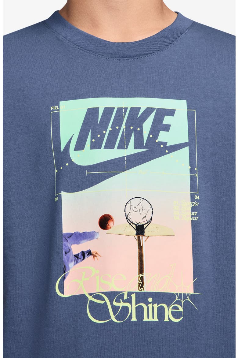 Kids' Rise & Shine Graphic T-Shirt, Alternate, color, MYSTIC NAVY