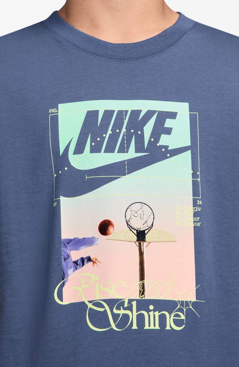 Nike Kids' Rise & Shine Graphic T-Shirt, Alternate, color, Mystic Navy