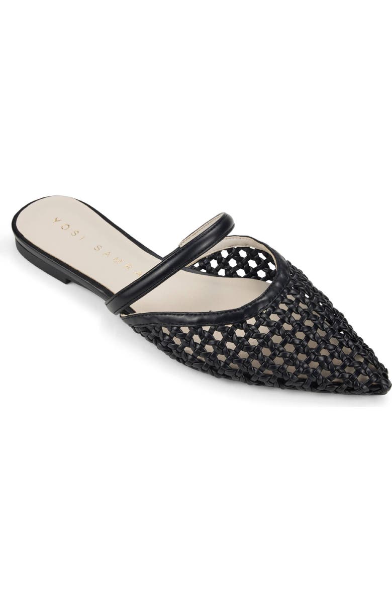 Yosi Samra Justine Pointed Toe Mule, Main, color, Black