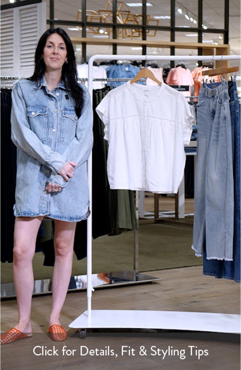 Catalina Short Sleeve Linen Blend Button-Up Shirt, sales video thumbnail