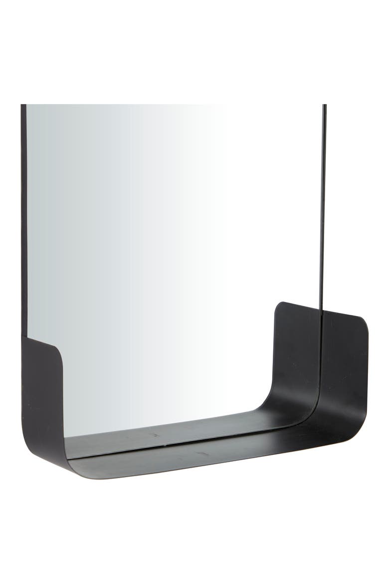 Mirrored Wall Shelf, Alternate, color, BLACK