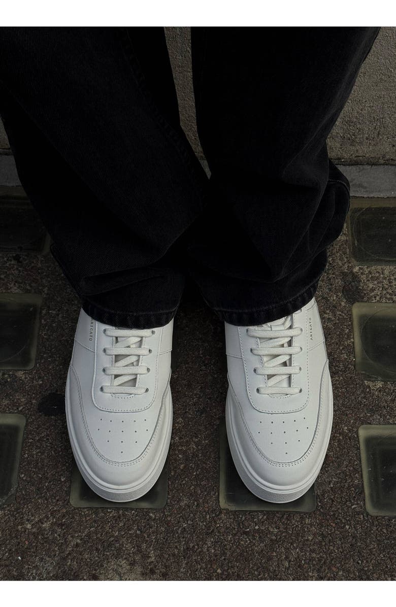 Axel Arigato Orbit Vintage Leather Sneaker, Alternate, color, White/White