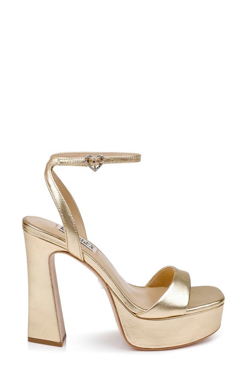 BADGLEY MISCHKA BADGLEY MISCHKA COLLECTION CAIA ANKLE STRAP PLATFORM SANDAL