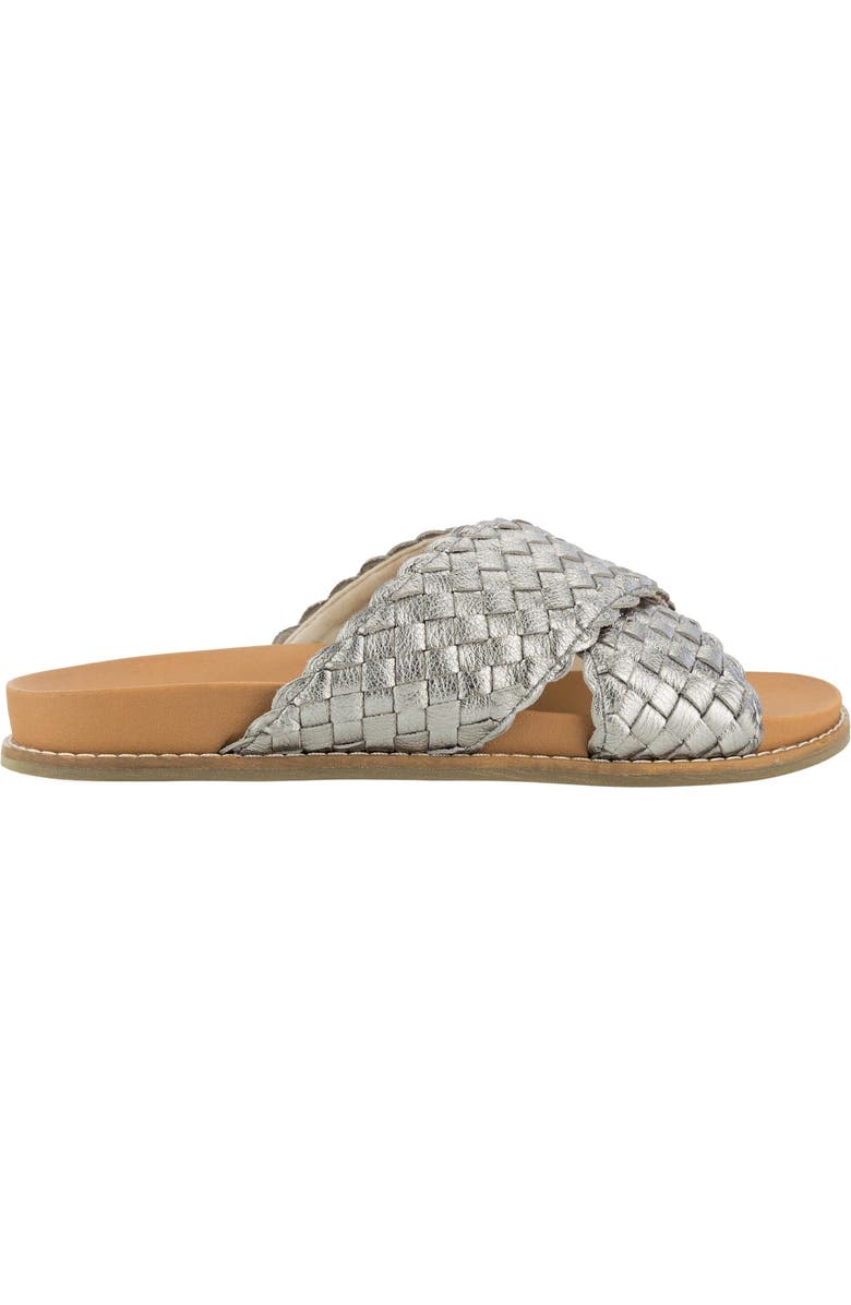 The Sak Penelope Leather Woven Slip On Sandal, Alternate, color, Pyrite Woven
