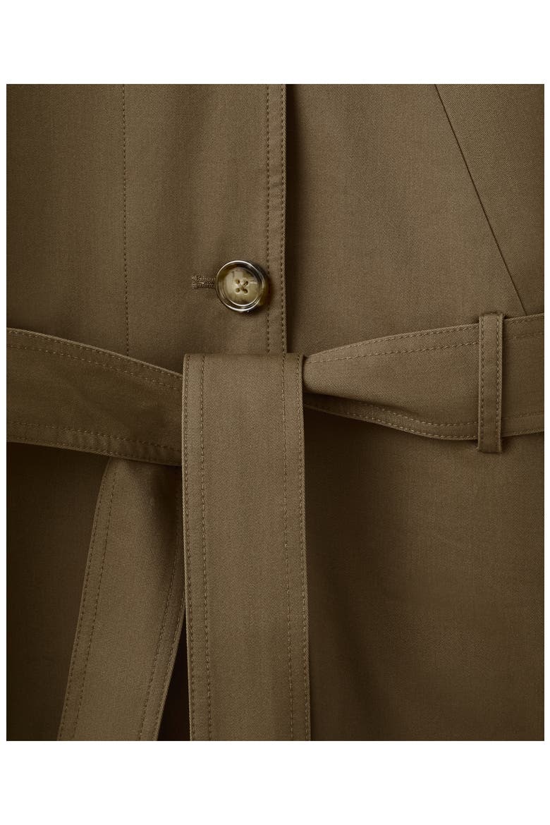 Funnel Neck Belted Trench Coat, Alternate, color, MEDIUM BROWN