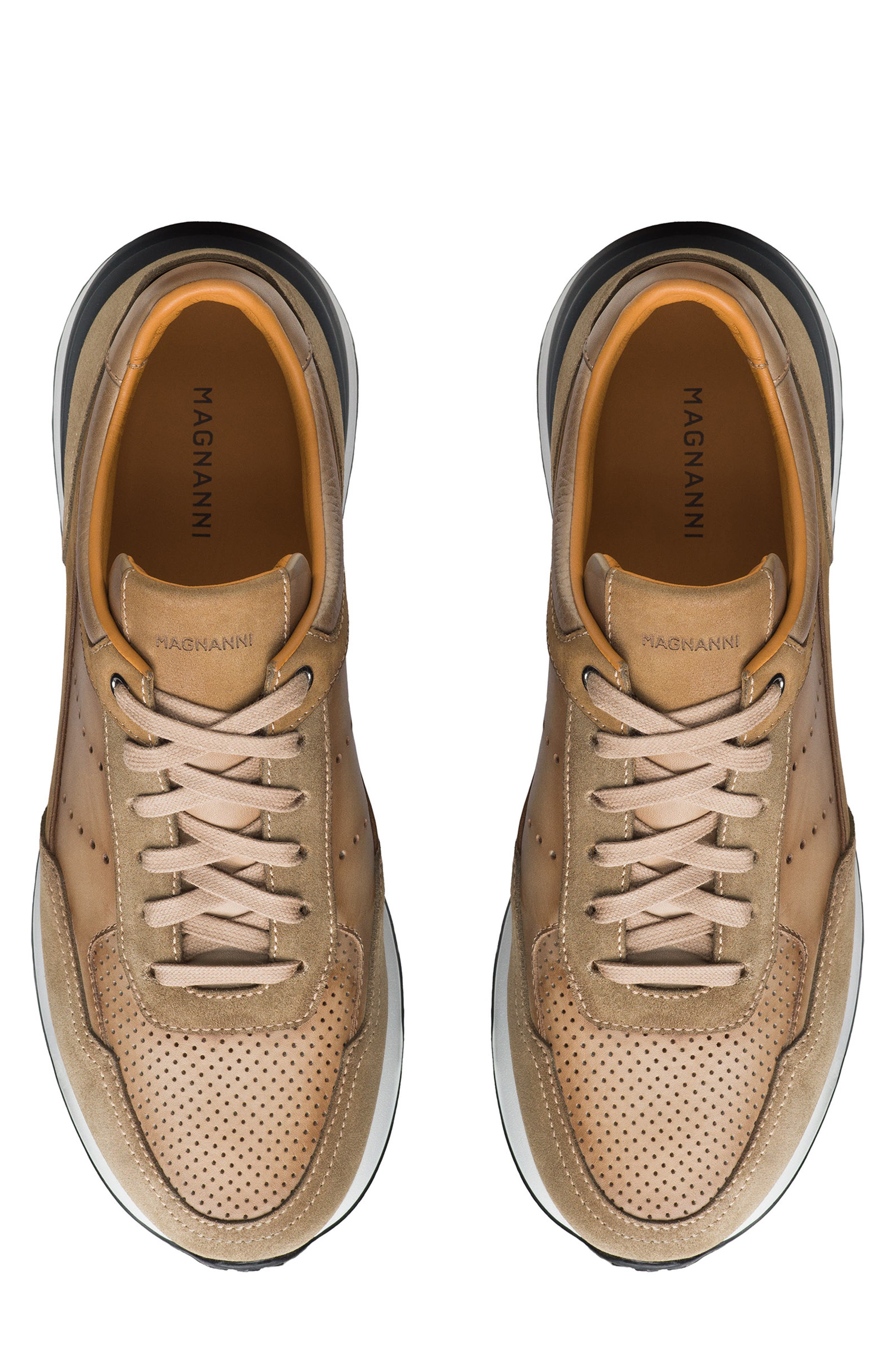 Magnanni Bravo Perforated Sneaker, Alternate, color, 