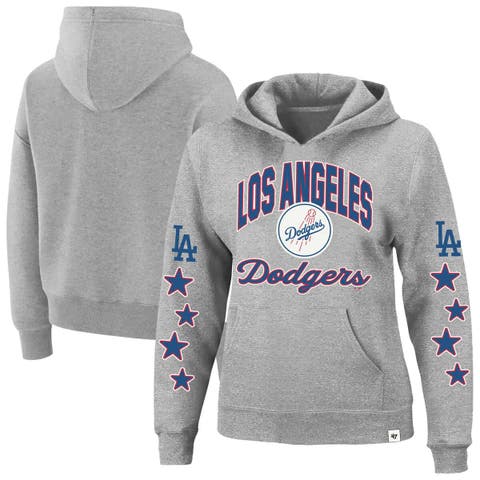 Women's '47  Heather Gray Los Angeles Dodgers Plus Size Starry Eye Hoodie