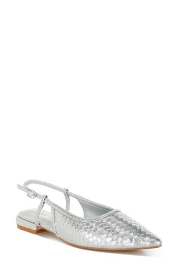 London Rag Kurina Pointed Toe Flat In Silver