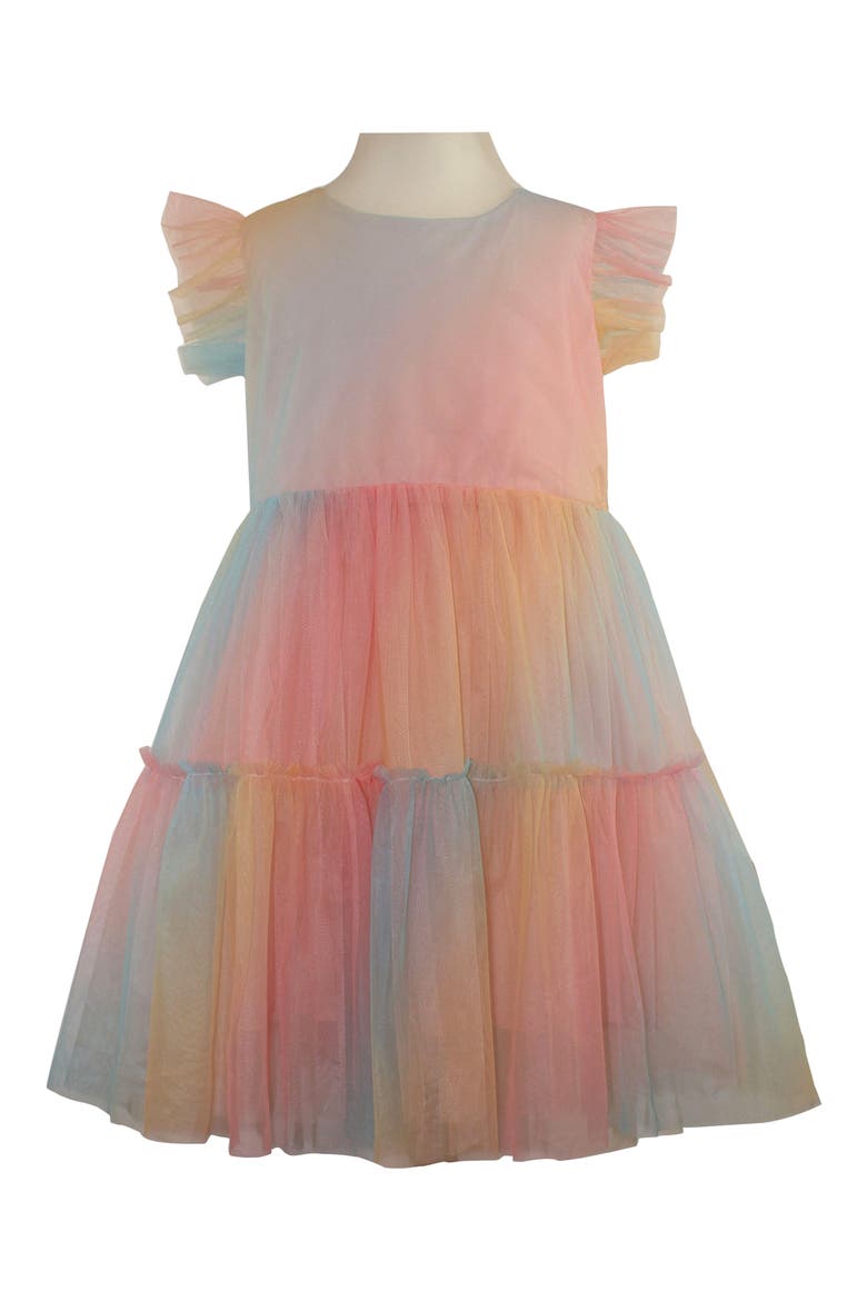 Kids' Rainbow Gradient Party Dress, Main, color, MULTI