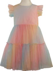 Popatu Kids' Rainbow Gradient Party Dress