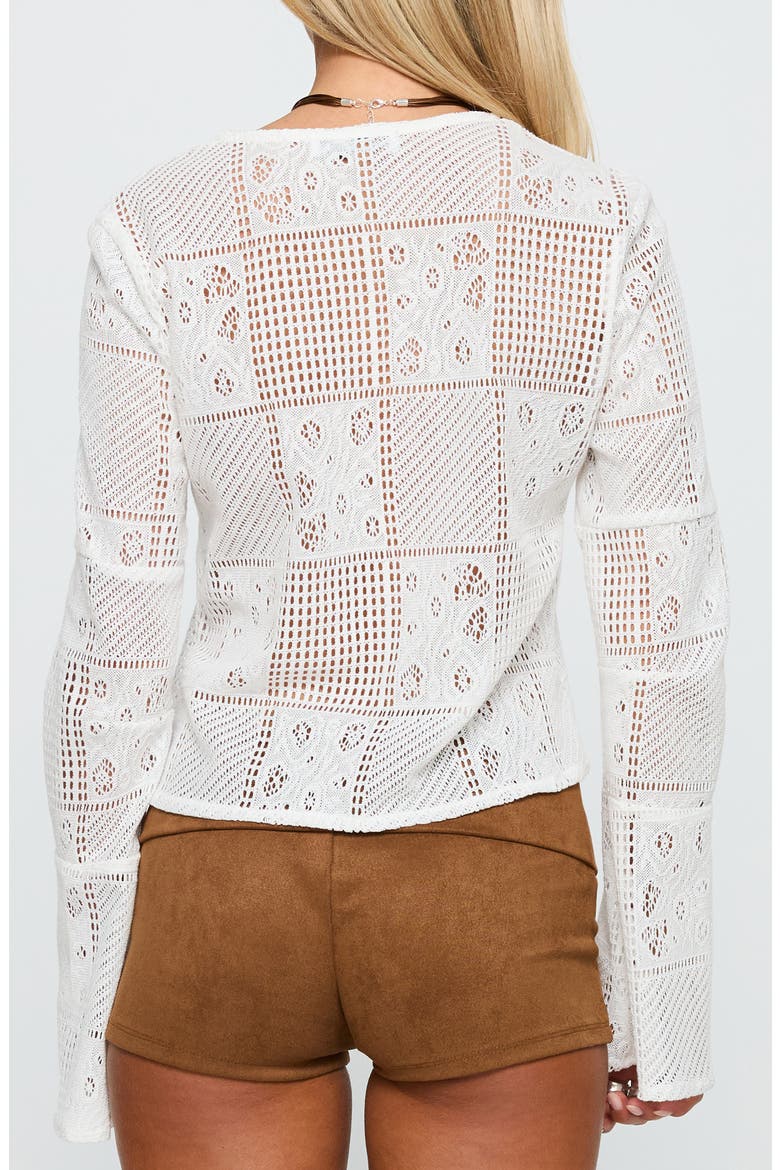 Mine for Life Tie Front Top, Alternate, color, WHITE