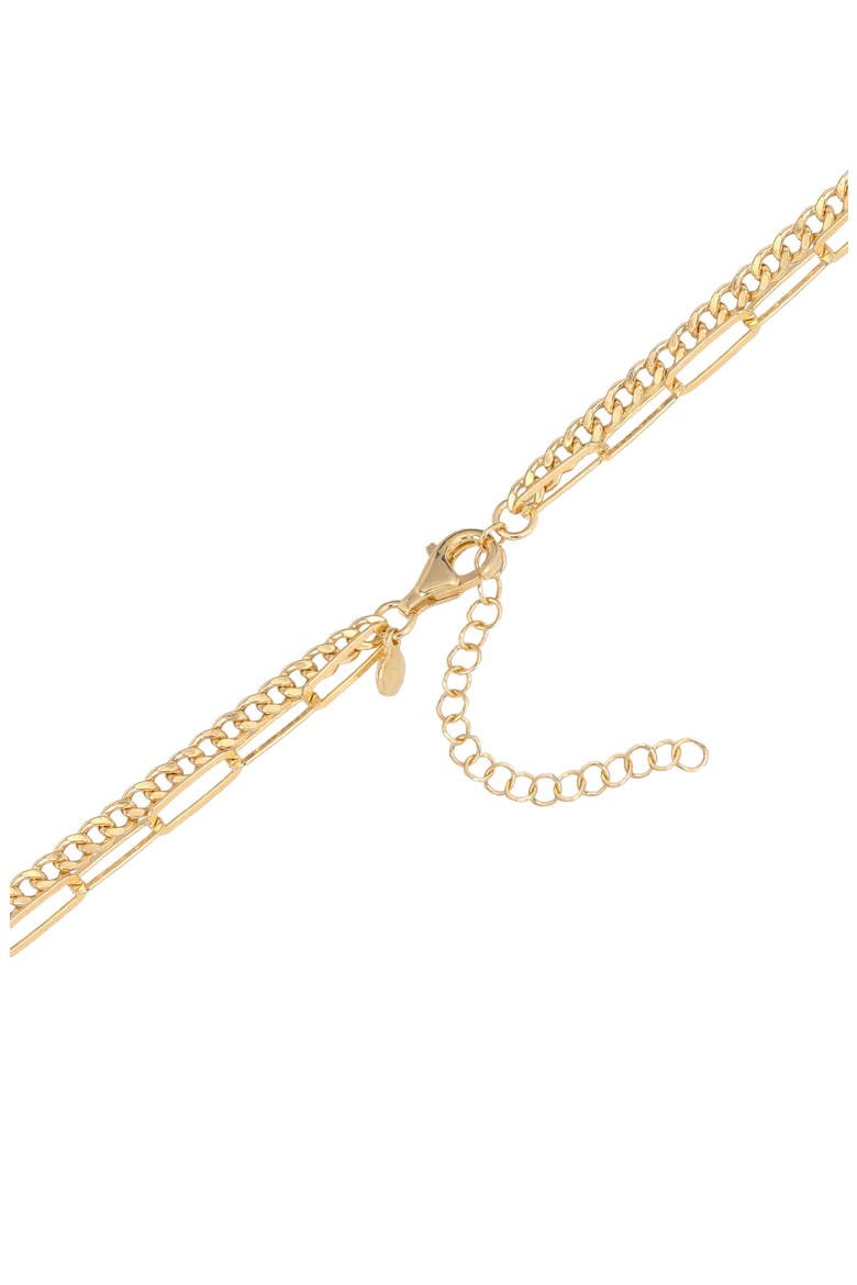 Cultured Pearl Double Chain Necklace, Alternate, color, GOLD