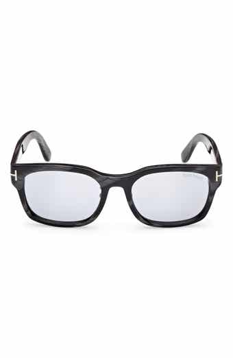 55mm Rectangle Tinted Sunglasses