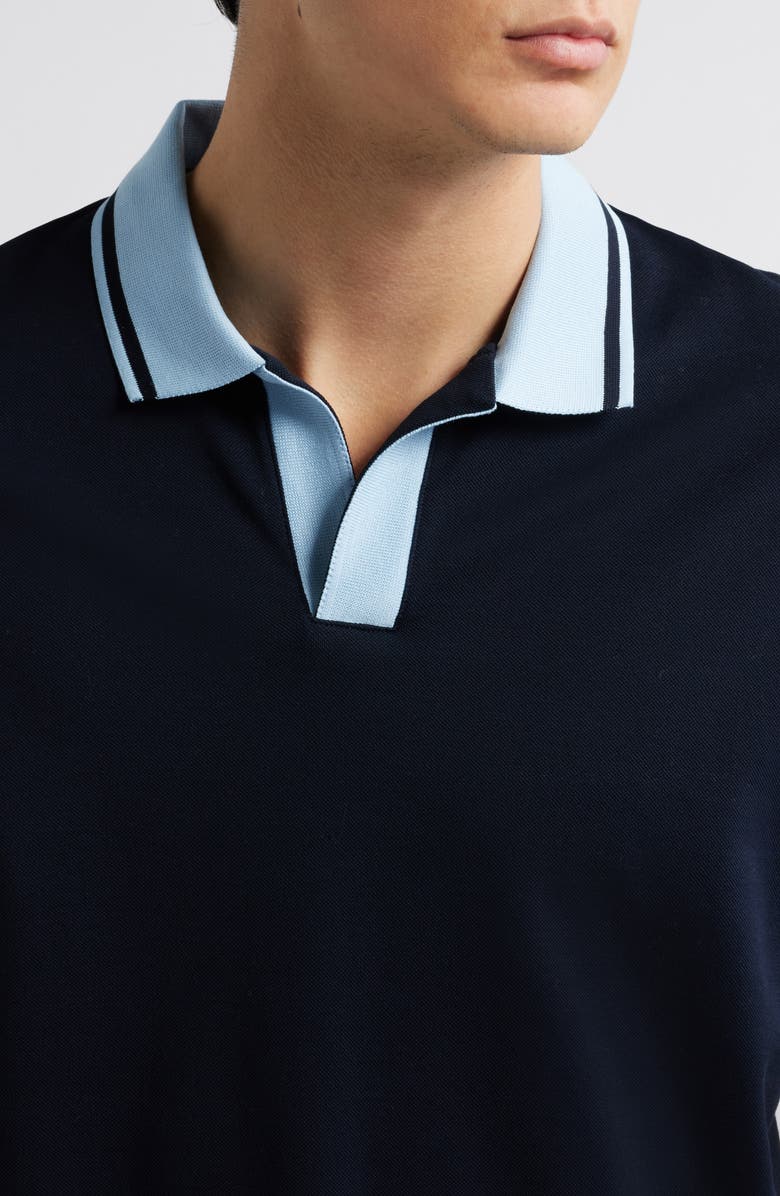 Emporio Armani Tipped Johnny Collar Polo, Alternate, color, 