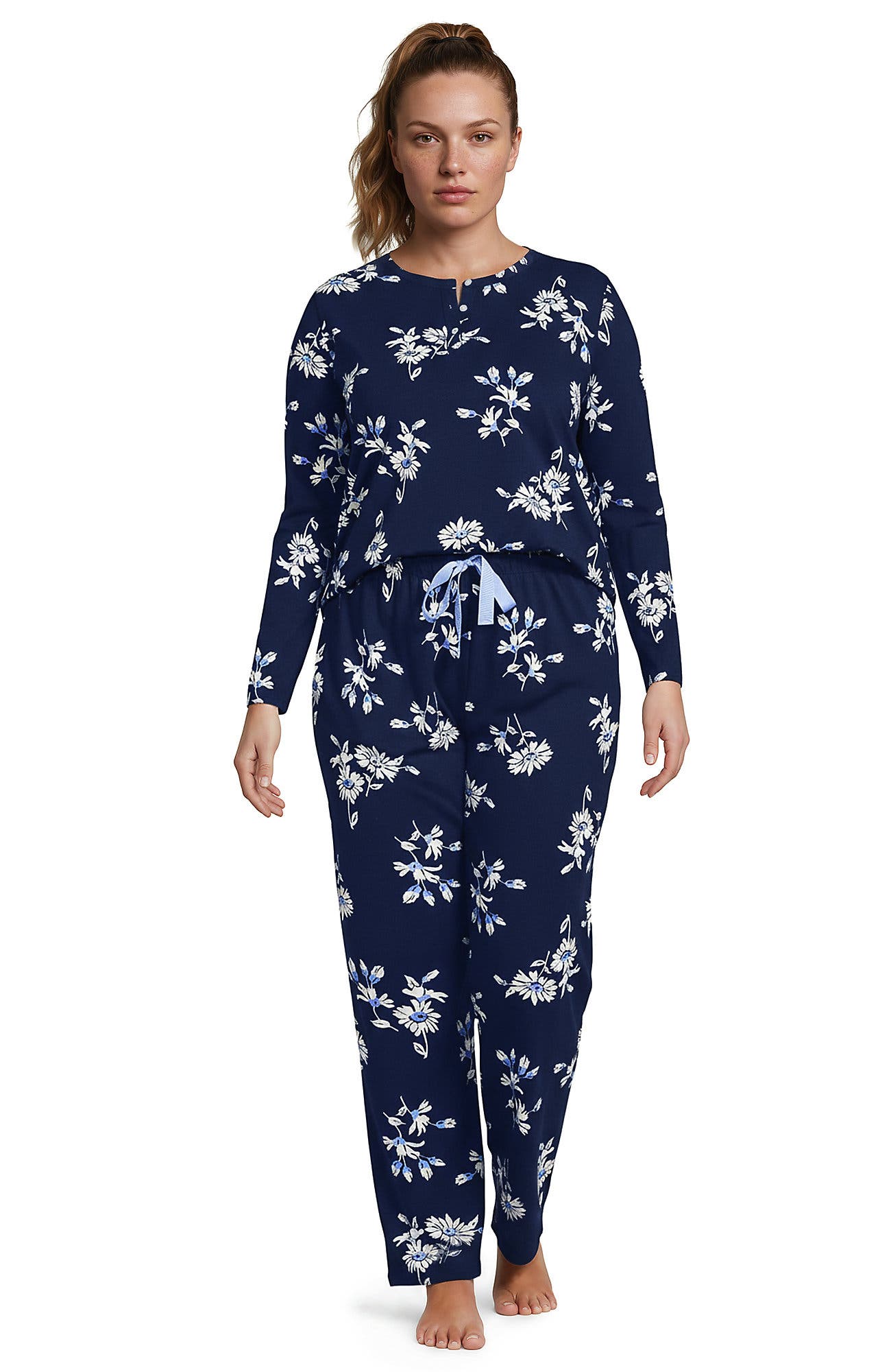 Deep Sea/Ivory Floral