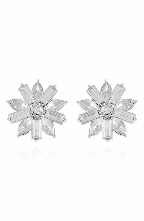 T Tahari Flower Clip-On Earrings