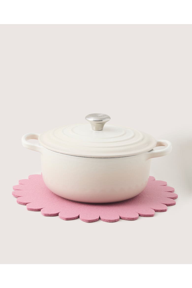Crest Merino Wool 12" Trivet, Alternate, color, Mauve