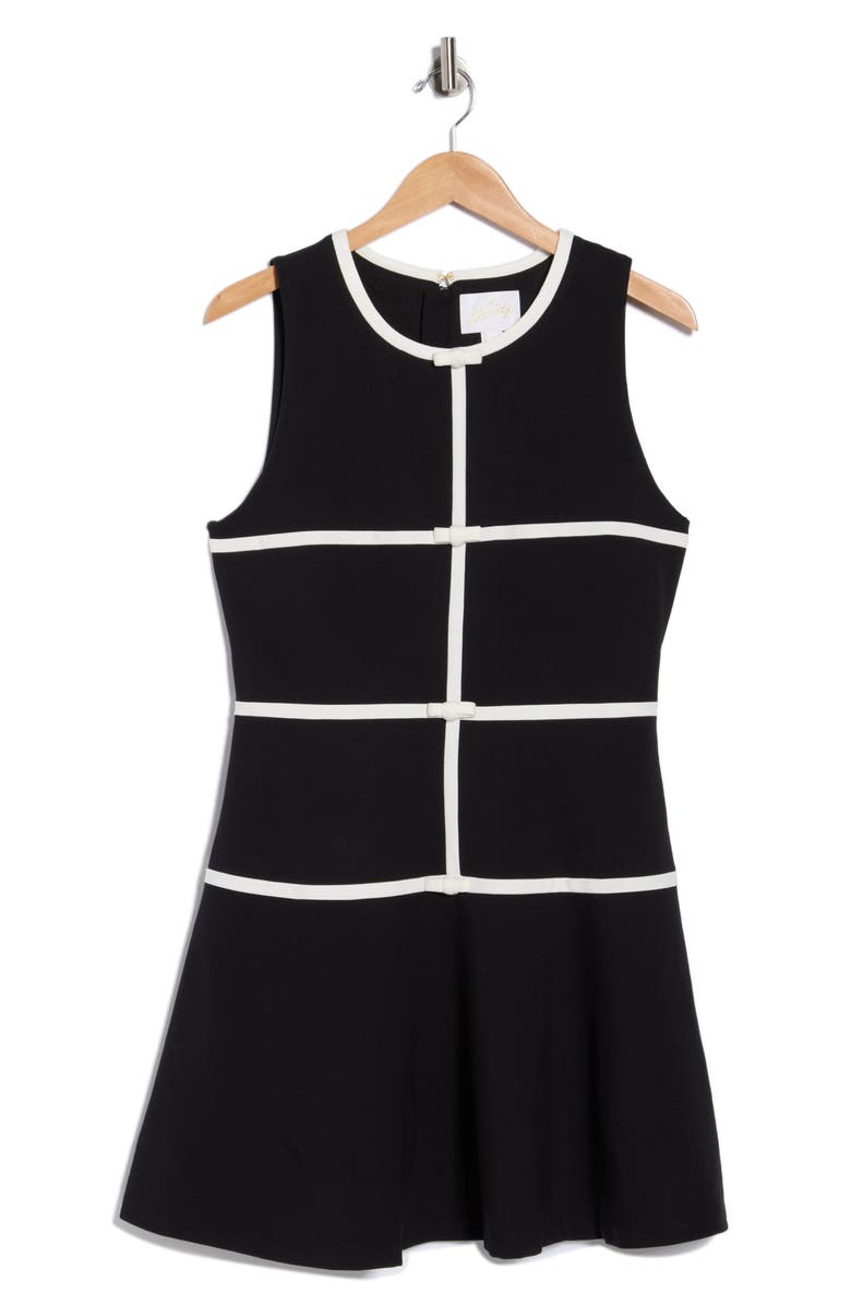 Lilly Pulitzer<sup>®</sup> Clancie Sleeveless Drop Waist Dress, Main, color, Noir