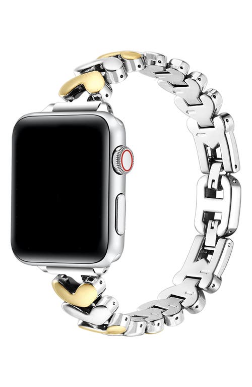 The Posh Tech Archer Heart Bracelet Apple Watch® Watchband In Gold