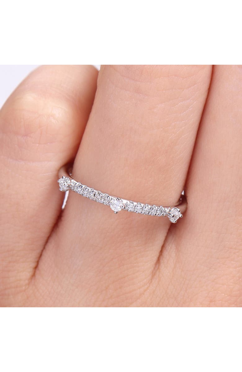 Created Forever Sterling Silver Lab Created Diamond Ring - 0.15 ct., Alternate, color,