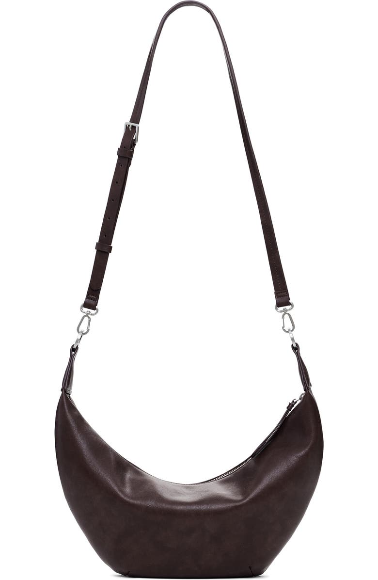 Desigual Faux Leather Shoulder Bag, Alternate, color, Dark Brown