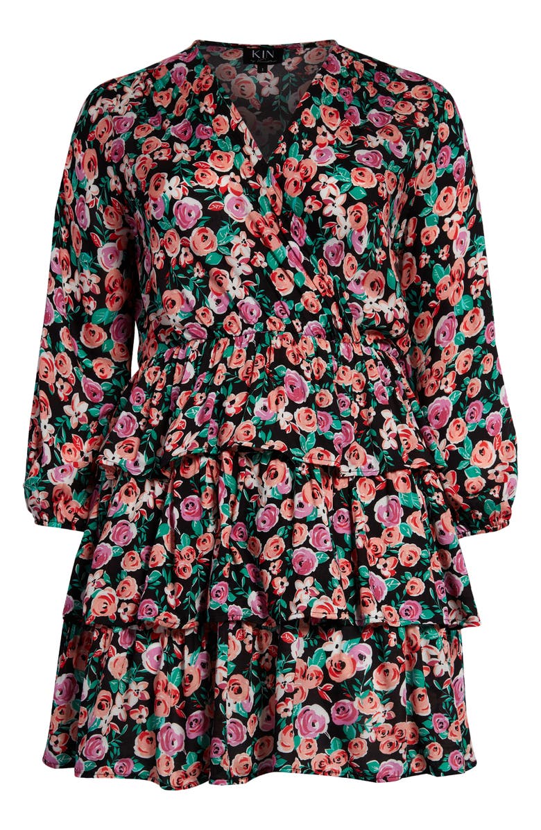 KIN by Kristine Floral Long Sleeve Dress, Alternate, color, 