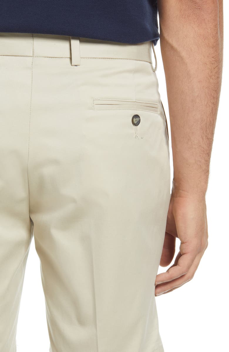 Berle Charleston Khakis Flat Front Stretch Twill Shorts, Alternate, color, Stone