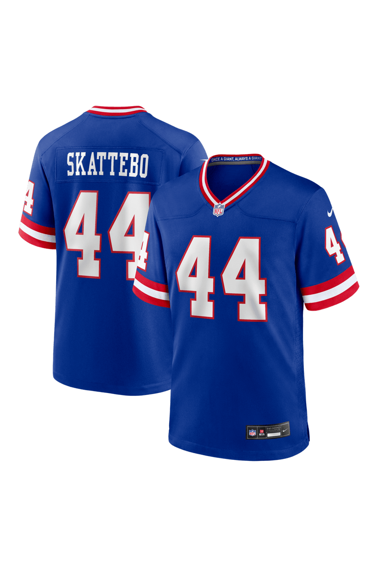Men's Nike Cam Skattebo Royal New York Giants Alternate 2 Legacy Game Jersey, Main, color, Royal
