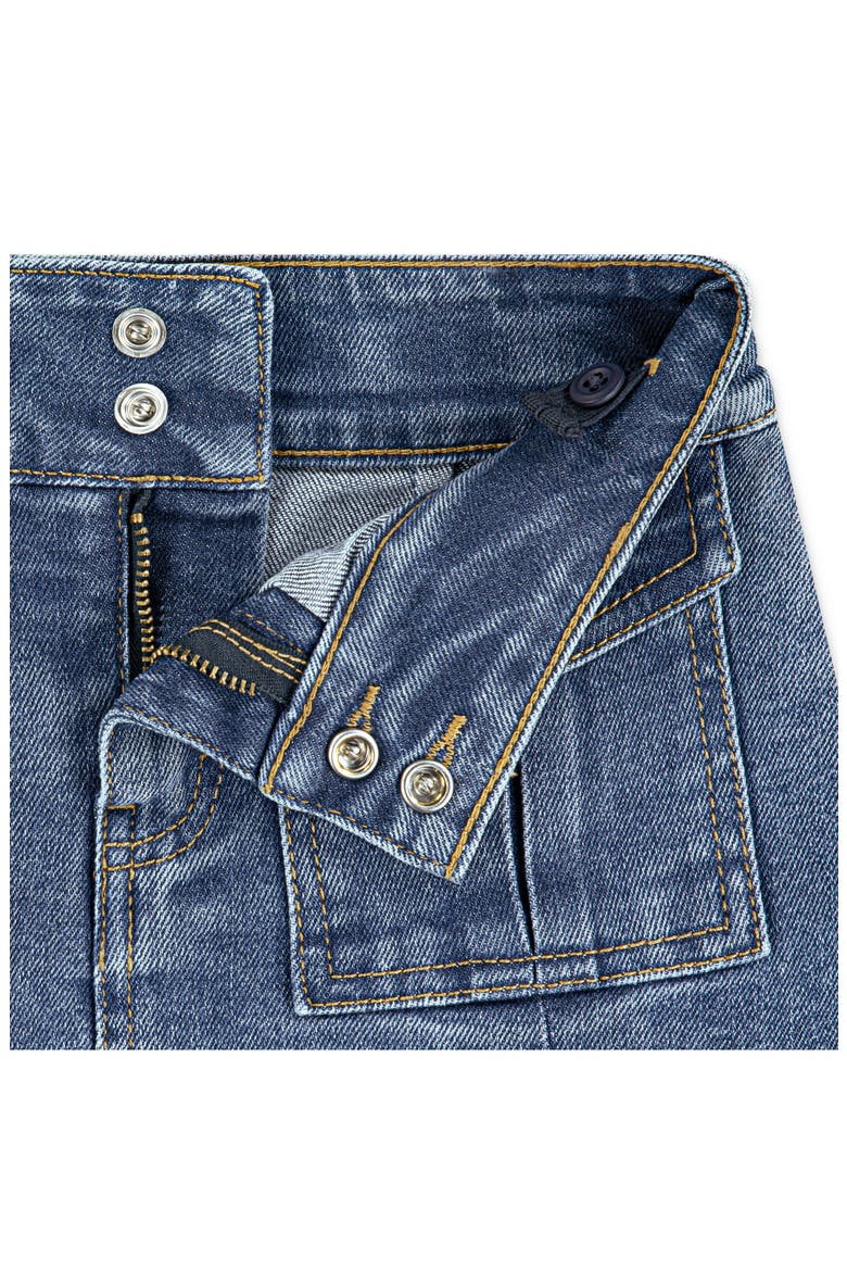 Kids' Pleated Denim Cargo Miniskirt, Alternate, color, RODEO