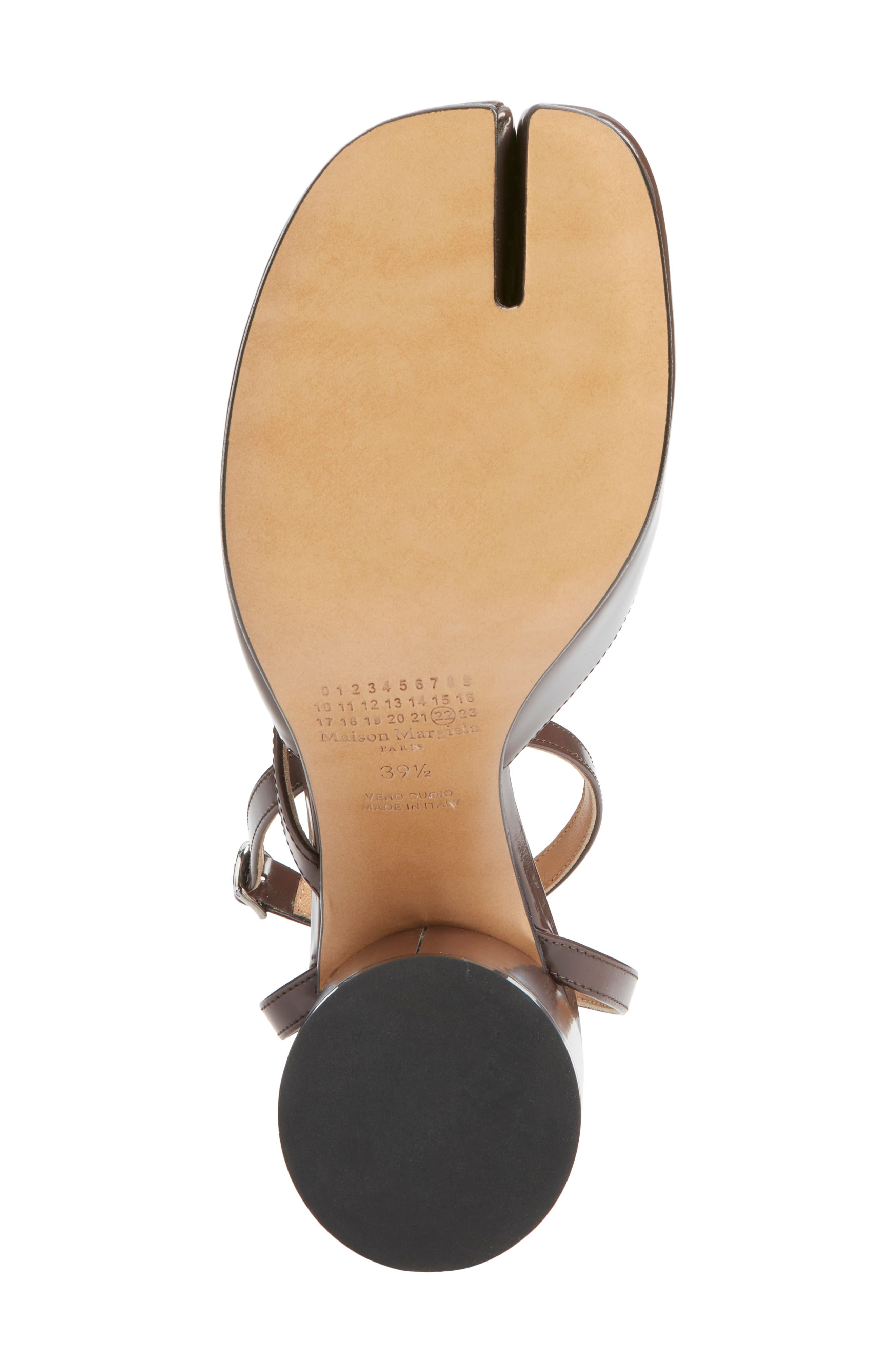 Maison Margiela Tabi Ankle Strap Pump, Alternate, color, Moka