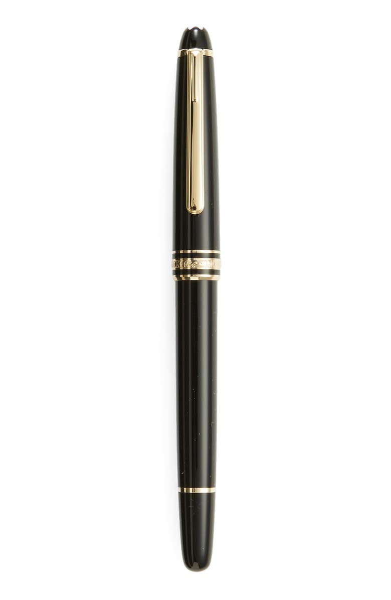 Montblanc Gold Coated Classique Rollerball Pen, Main, color, Black