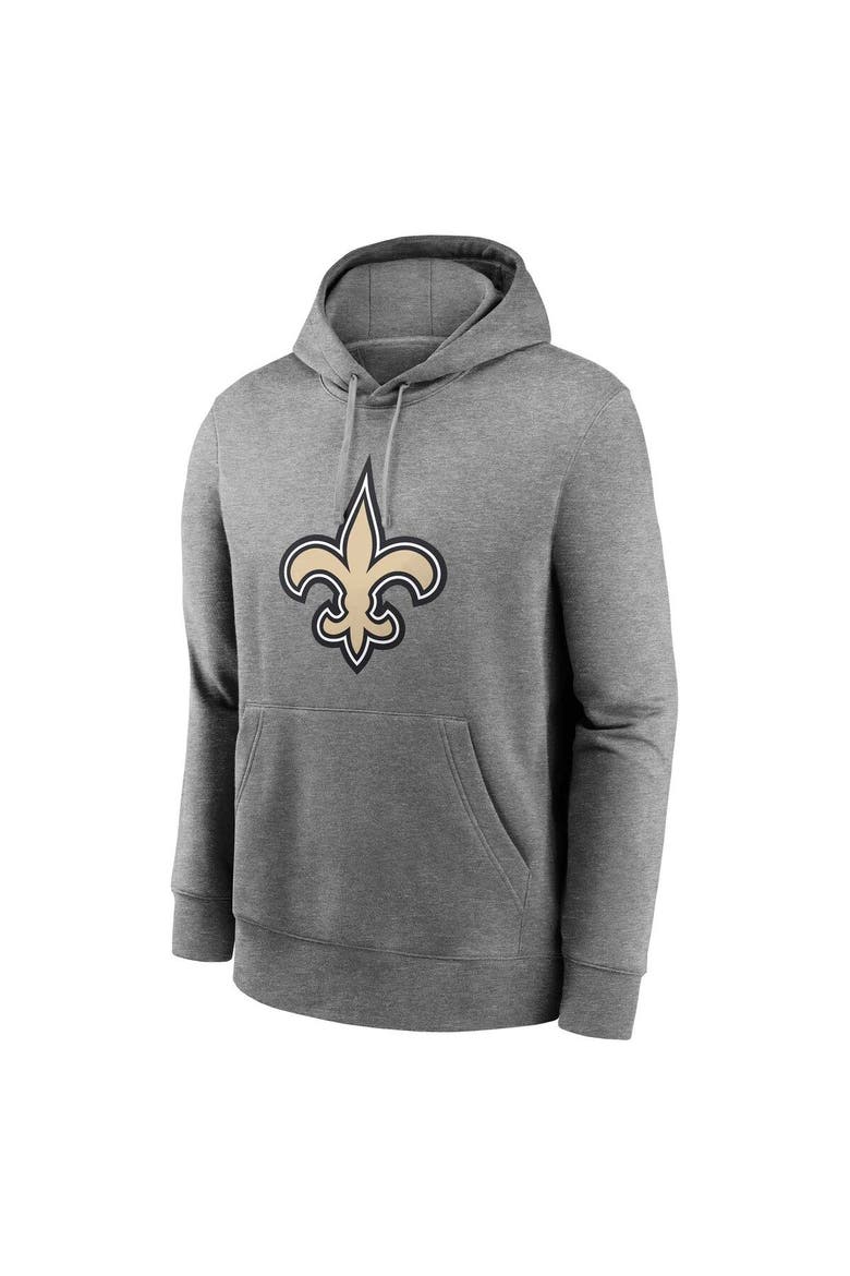 Men's Nike  Heather Charcoal New Orleans Saints Big & Tall Rewind Club Fleece Pullover Hoodie, Alternate, color, Heather Charcoal
