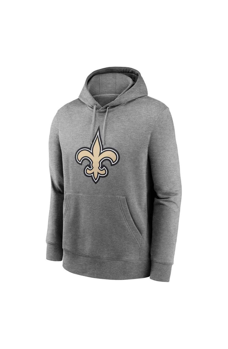 Nike Men's Nike Heather Charcoal New Orleans Saints Big & Tall Rewind Club Fleece Pullover Hoodie, Alternate, color, Heather Charcoal
