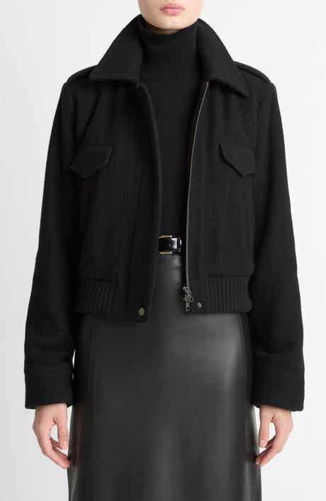 Vince Wool Blend Crop Jacket
