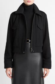Vince Wool Blend Crop Jacket