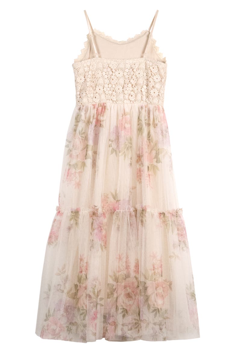 Kids' Lace Bodice Tiered Dress, Alternate, color, NATURAL