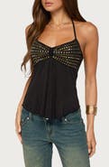 EDIKTED Ivana Studded Halter Top
