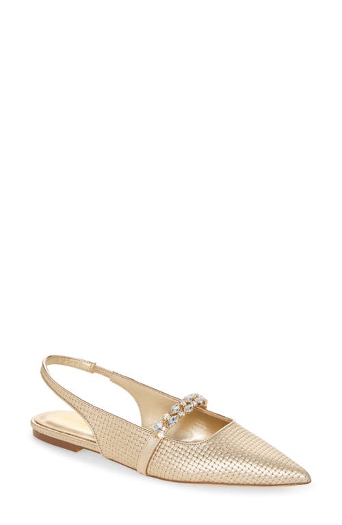 Lilly Pulitzer Tamara Slingback Shoe In Gold Metallic