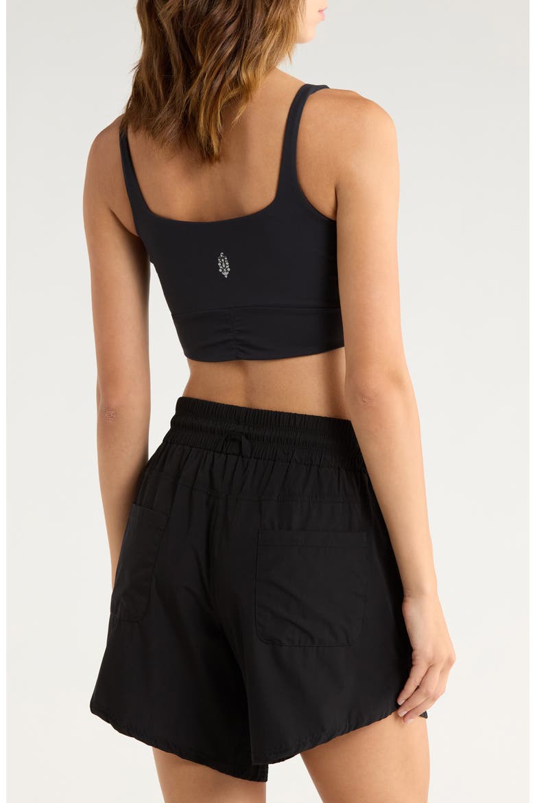 FP Movement Never Better Twist Front Sports Bra, Alternate, color, BLACK