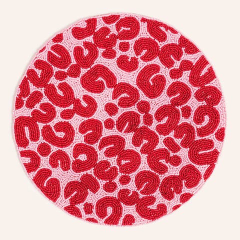 Dadri Beadded Placemat Animal 14 In