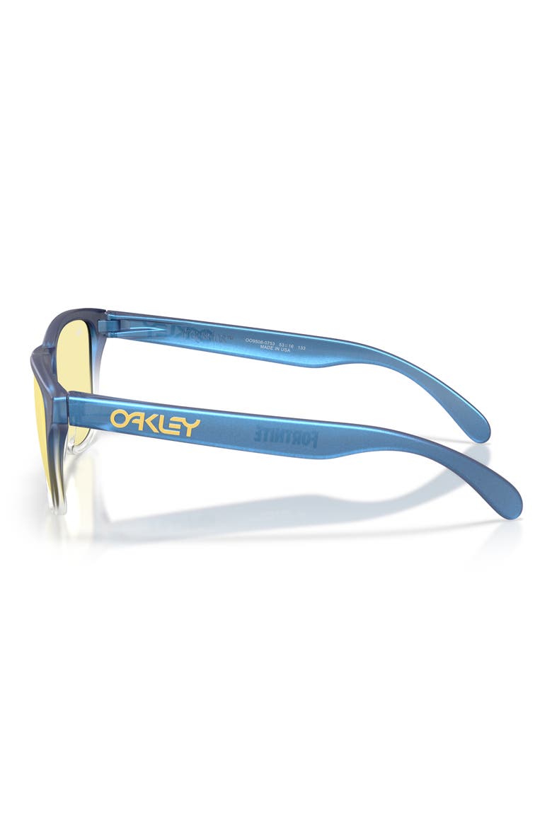 Frogskins S 53mm Round Sunglasses, Alternate, color, MTT CYN/ BLU/ CLR SHFT FADE